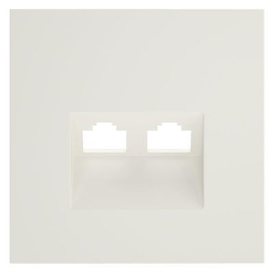 Накладка для розетки компьютерной двойной RJ45+RJ45 кат.6, S70 (хлопок)
