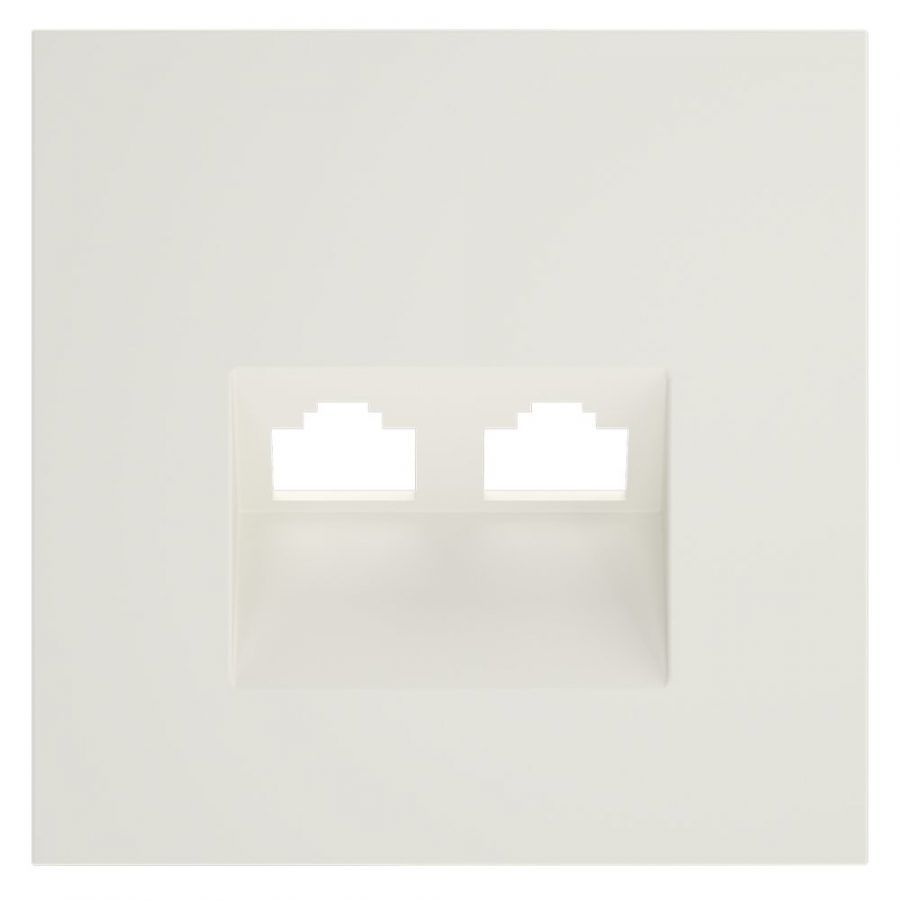 Накладка для розетки компьютерной двойной RJ45+RJ45 кат.6, S70 (хлопок)
