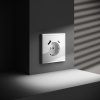 Накладка для розетки с заземлением и защитными шторками, с USB A+C, S70 (белый глянцевый)