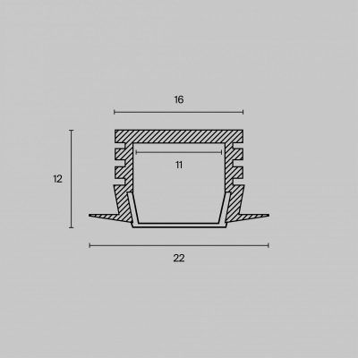Профиль Led Strip ALM006S-2M