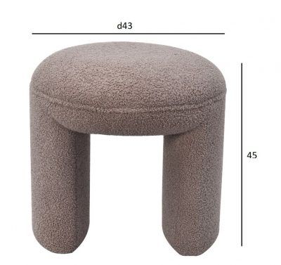 N-55800 Пуф ТЕДДИ (TEDDY) серый d43*45см