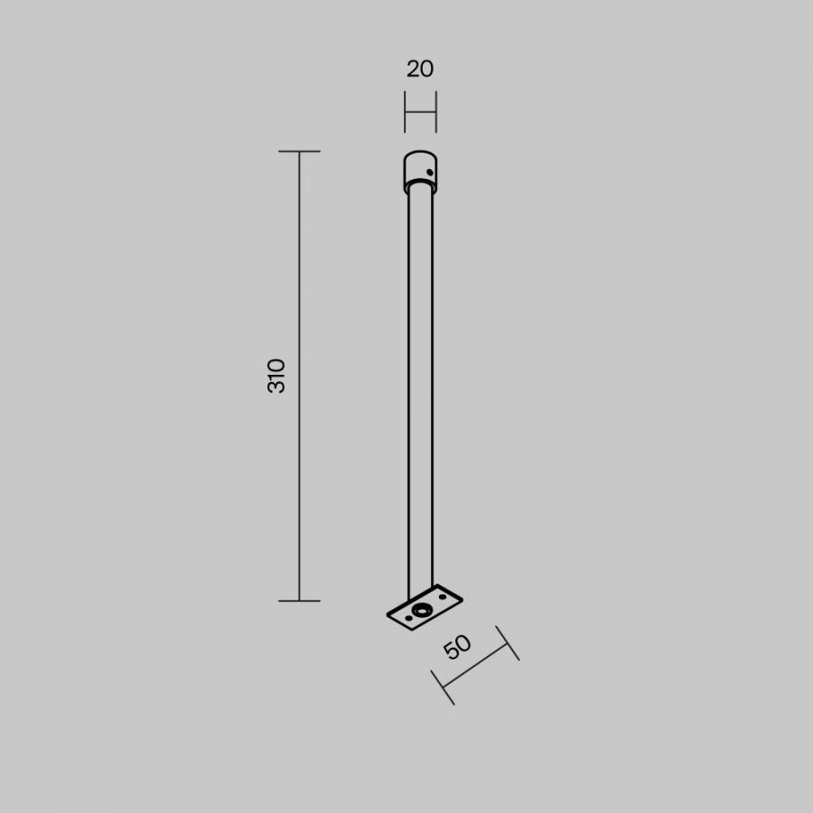 Комплектующие для уличной трековой системы Outdoor O-TR001-HL-W300