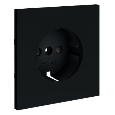 Накладка для розетки с заземлением и защитными шторками, S70 (графит)