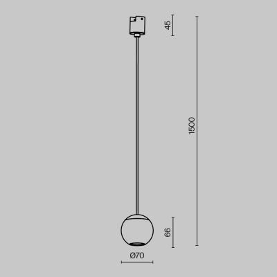 Трековый подвесной светильник Technical TR165-1-8W3K-M-B