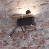 Настенный светильник-полка с подсветкой/USB Odeon Light Woody 3868/8WL