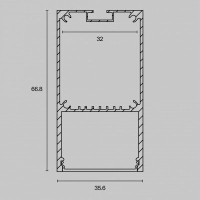 Профиль Led Strip ALM-3566-S-2M