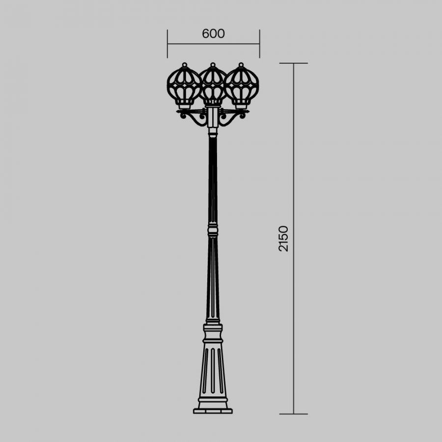 Садово-парковый светильник Outdoor O023FL-03G