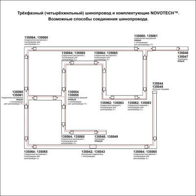 Трехфазный шинопровод 2м Novotech 135238