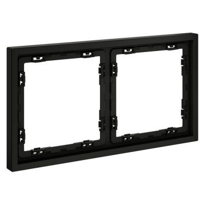 Рамка пластиковая VOLTUM S70 на 2 поста, (черный матовый)