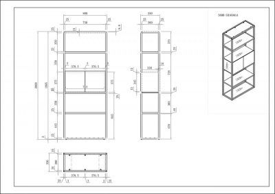 58DB-SH16061A Стеллаж Космос (Space) тип А 80*35*200см