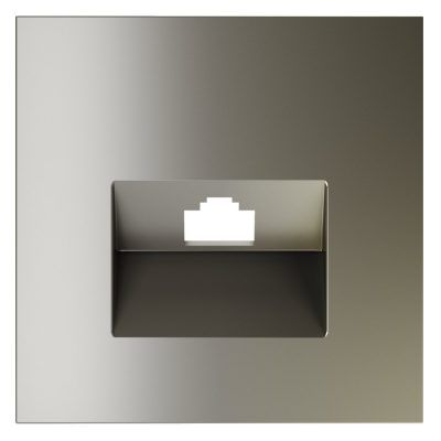 Накладка для розетки компьютерной RJ45 кат.6 и розетки телефонной RJ11 кат.3, S70 (шелк)