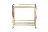 GY-CRT8164GOLD Стол-тележка сервировочн ст.прозр/золото 80*40*83