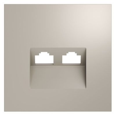 Накладка для розетки компьютерной двойной RJ45+RJ45 кат.6, S70 (кашемир)