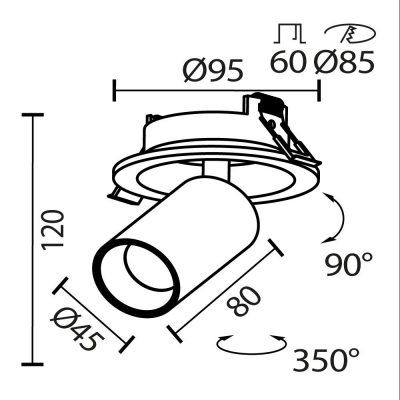 Встраиваемый светильник Technical C071CL-7W3K-WB