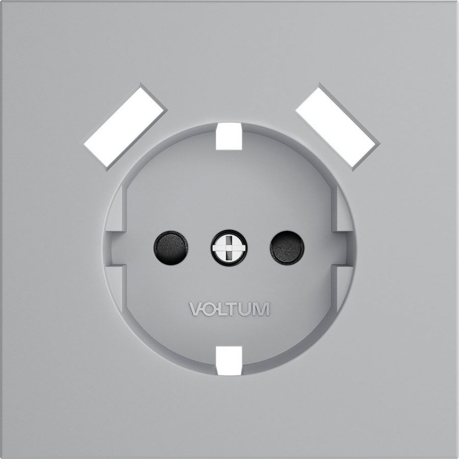 Накладка для розетки с заземлением и защитными шторками, с USB A+A, S70 (серый)