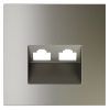 Накладка для розетки компьютерной двойной RJ45+RJ45 кат.6, S70 (шелк)