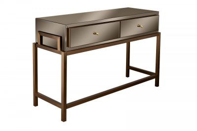 KFG210 Консоль 2 ящика зеркало бронза/золото 120*42*76 см