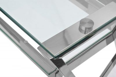 GY-17910 Стол письменный стекло прозр/хром 120*60*78см