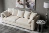 Диван Роберто(Roberto) трехместный, рогожка кремовый BOTEGA-SVBEG 250*100*90см