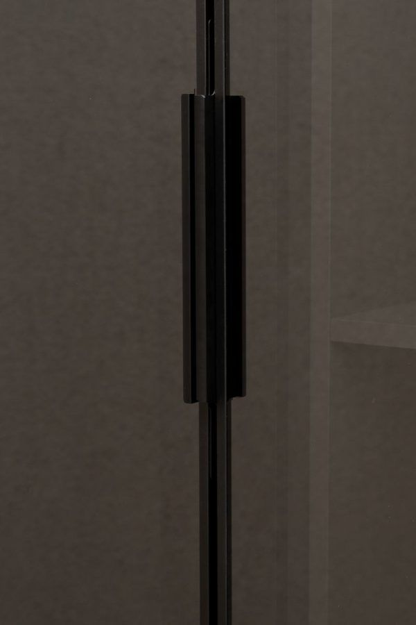 GD-10013-6-2 Шкаф Alto двухд с полками, цвет серый Кобальт, дверцы стекло(тонир) 100*57*230.5см
