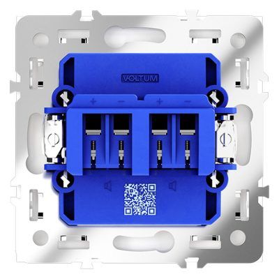 Розетка акустическая встраиваемая VOLTUM S70 4-местная, (кашемир)