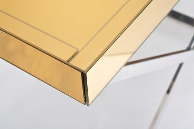KFG135 Стол сервировочный зеркальный золото, н/ж сталь хром 80*55*67см