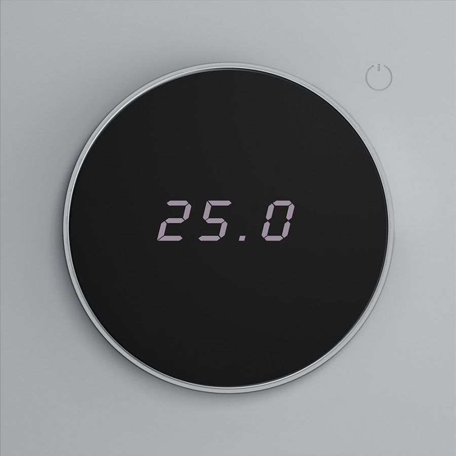 Терморегулятор электронный VOLTUM S70 с индикацией и датчиком, для теплого пола, (серый)