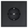 Розетка встраиваемая VOLTUM S70 с заземлением и защитными шторками, 16А, (графит)