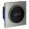 Терморегулятор электронный VOLTUM S70 с индикацией и датчиком, для теплого пола, (сталь)