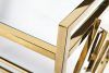GY-CRT8164GOLD Стол-тележка сервировочн ст.прозр/золото 80*40*83