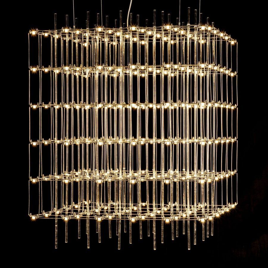 Люстра Cosmic Glass ячейка 15*15 см 75 x 100 x 75 золото