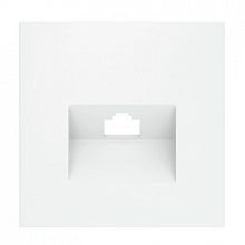 Накладка для розетки компьютерной RJ45 кат.6 и розетки телефонной RJ11 кат.3, S70 (белый матовый)