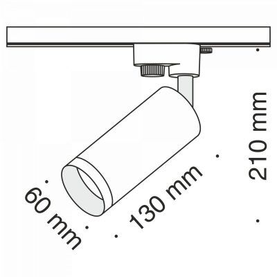 Трековый светильник Technical TR004-1-GU10-G