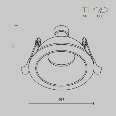Встраиваемый светильник Technical DL126-GU10-B