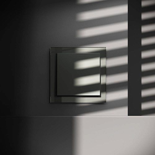 Выключатель встраиваемый VOLTUM S70 одноклавишный 10А, (титан)