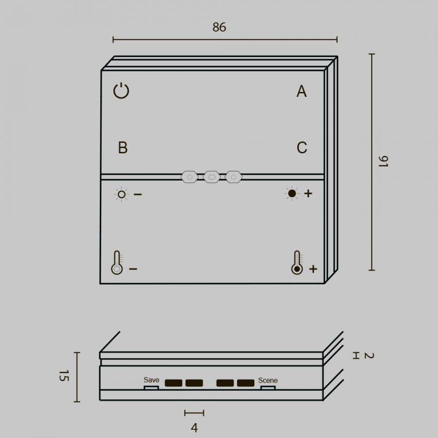 Панель управления Lighting control DRC034-8-B