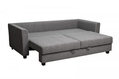 Диван Марко(Marco) трехмест. раскл., букле серый Flona-SER+Buta-SER 225*102*92см