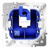 Розетка компьютерная встраиваемая VOLTUM S70 RJ45 кат.6, (белый глянцевый)