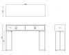 KFG16702 Консоль GD 2 ящика белая 120*30*78см