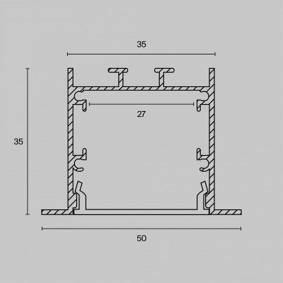 Профиль Led Strip ALM-5035-S-2M