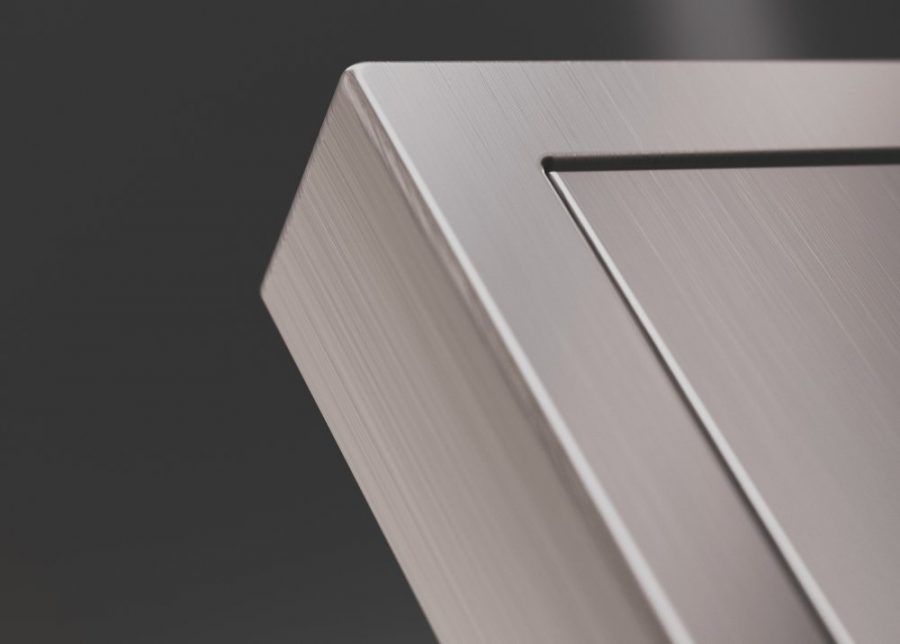 Накладка для розетки с заземлением, S70 Metal (никель)