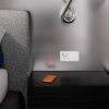 Накладка для розетки с заземлением и защитными шторками, с USB A+C, S70 (хлопок)