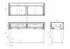 KFG122 Консоль 2 ящика зеркало двухцветное 120*42*75см