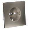 Накладка для розетки с заземлением, S70 Metal (никель)