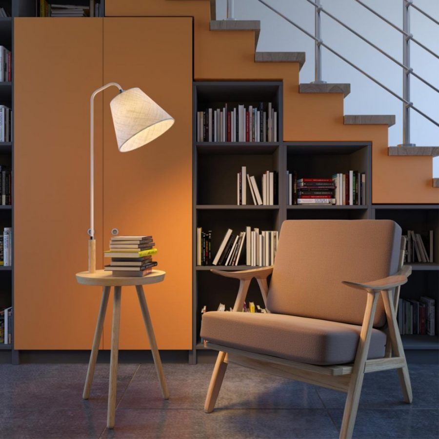 Торшер со столиком Odeon Light Kalda 4667/1F