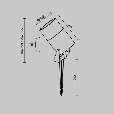 Ландшафтный светильник Outdoor O050FL-L15GR3K