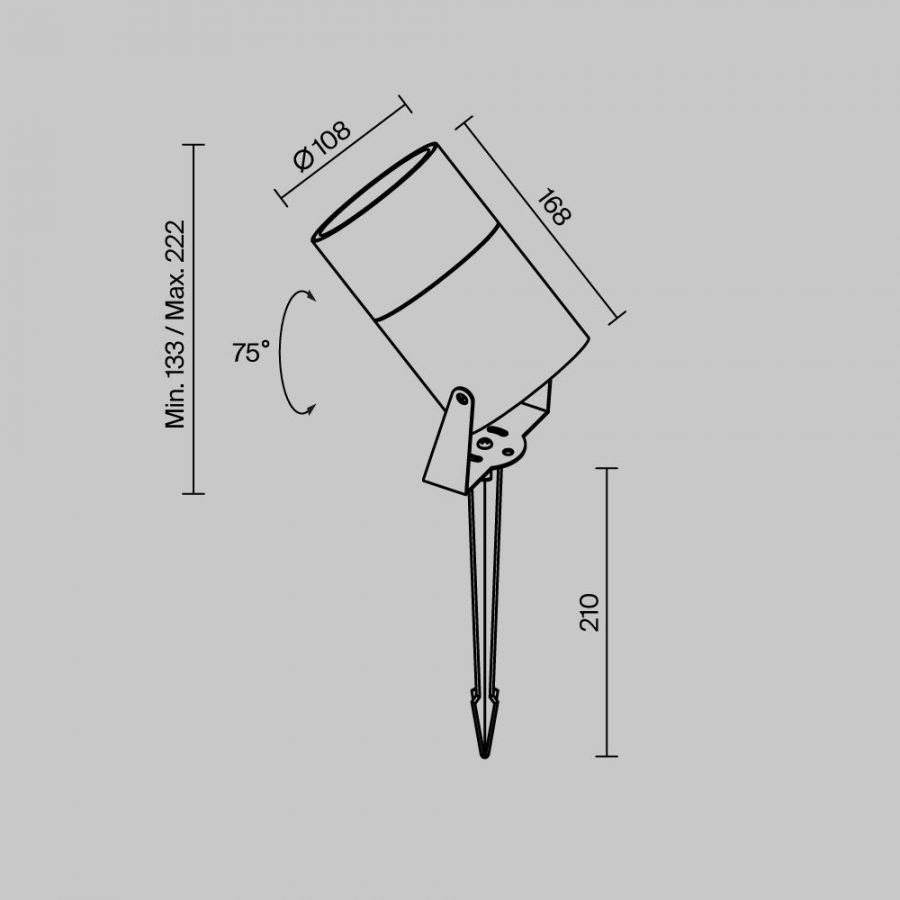 Ландшафтный светильник Outdoor O050FL-L15GR3K