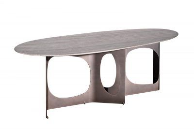 58DB-24236 Стол обеденный Травертин (Travertine), столешница травертин 240*110*76см
