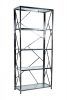 GY-SH8711BL Стеллаж стекло прозр/темн.хром 80*35*180см