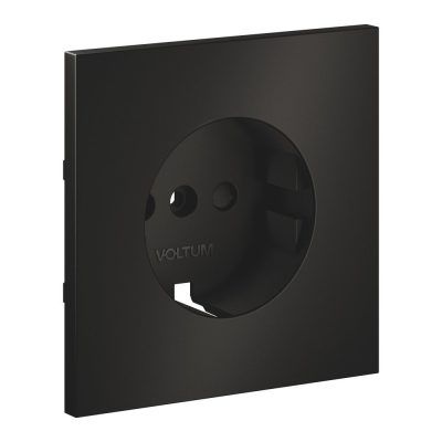 Накладка для розетки с заземлением и защитными шторками, S70 Metal (антрацит)